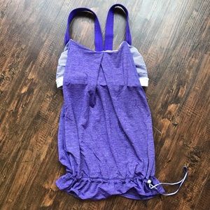 Lululemon Purple Workout Top With Sports Bra